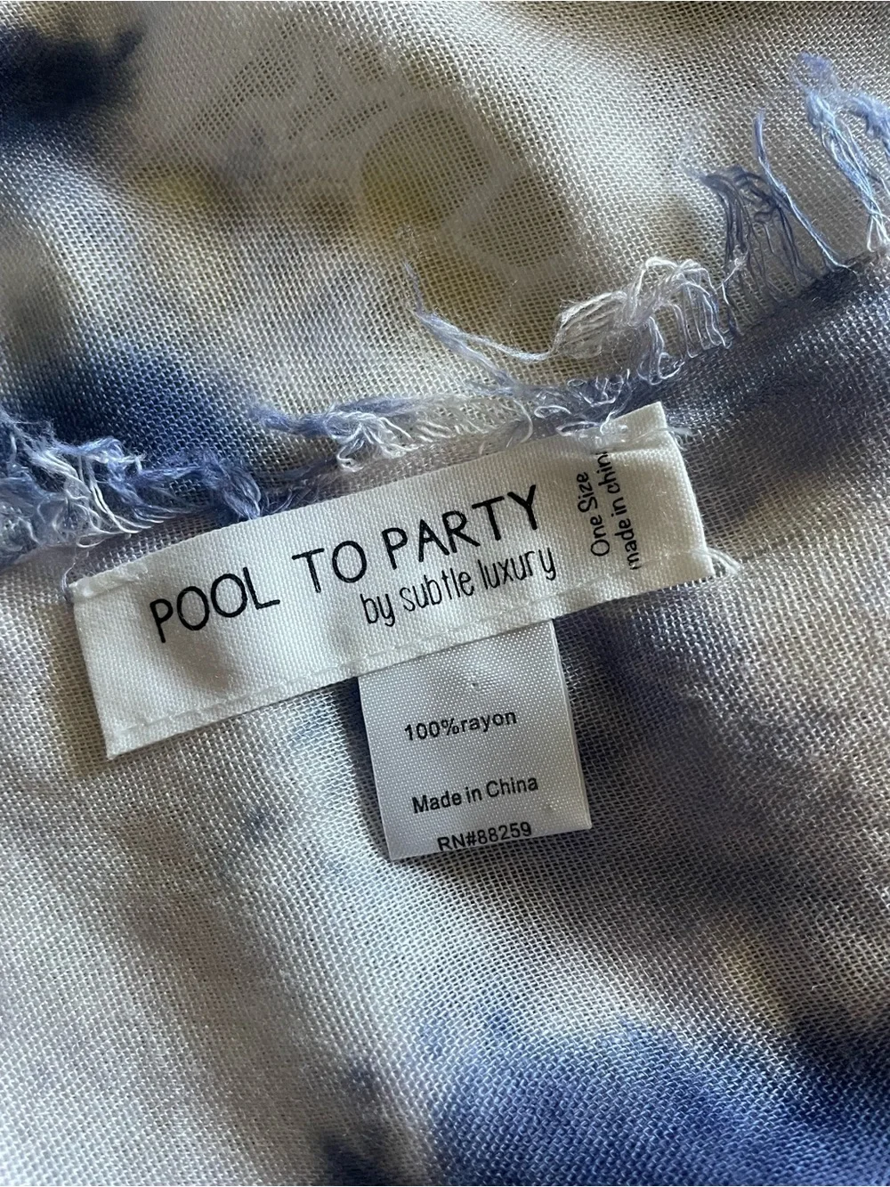 Navy blue and white soft wrap